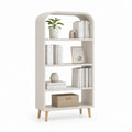 Libreria a 4 ripiani bianco e rovere in pannello truciolare 80 x 30 x 180 cm